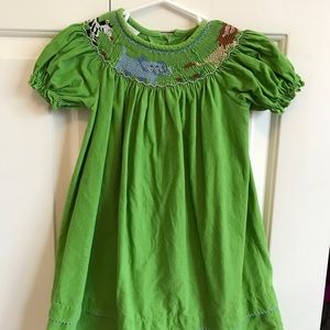 Smocked zoo dress